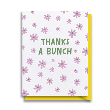 Gus and Ruby Letterpress - GR GRGCTY0010 - Thanks a Bunch Flower Card