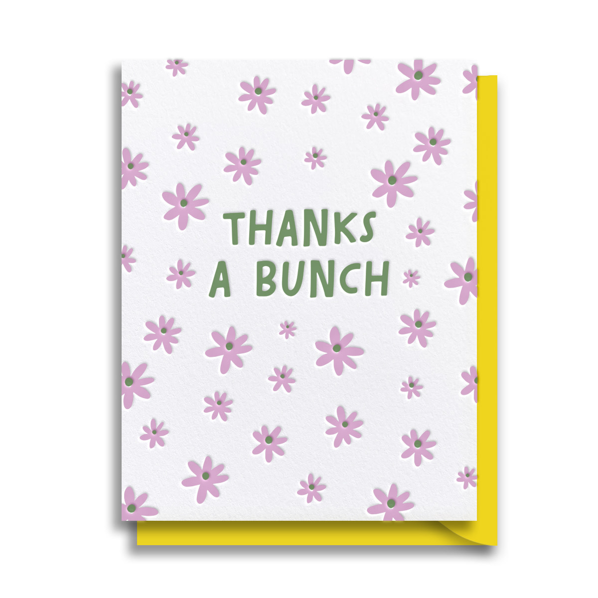 Gus and Ruby Letterpress - GR GRGCTY0010 - Thanks a Bunch Flower Card