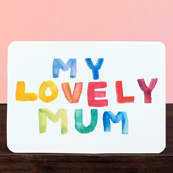 LASGCMD0001 - Lovely Mum Painted Letters Mother's Day Card