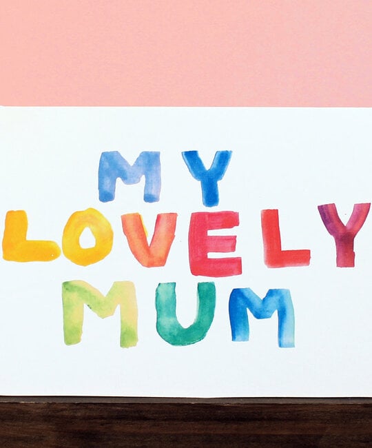 LASGCMD0001 - Lovely Mum Painted Letters Mother's Day Card