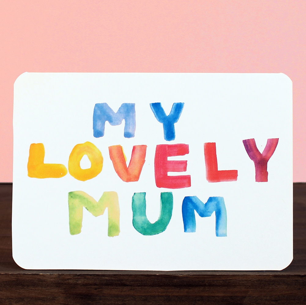 LASGCMD0001 - Lovely Mum Painted Letters Mother's Day Card