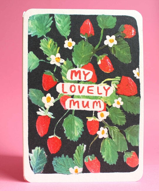 LASGCMD0002 - Lovely Mum Strawberries Mother's Day Card