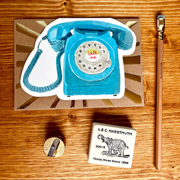 LASGCBL0001 - Telephone Die-Cut Blank Card