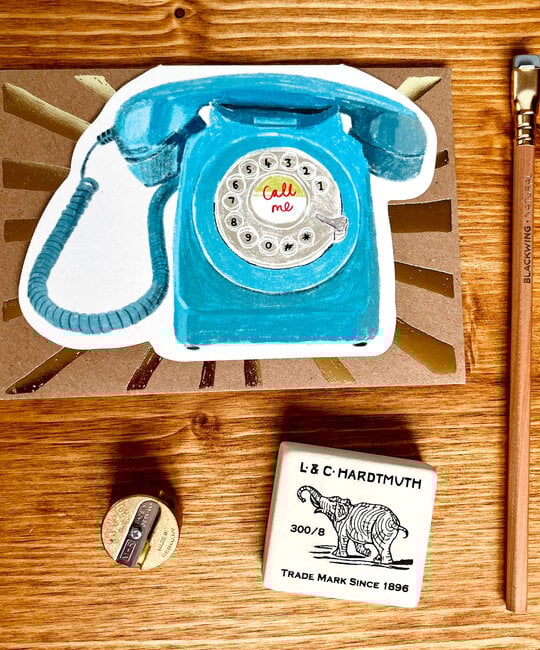 LASGCBL0001 - Telephone Die-Cut Blank Card