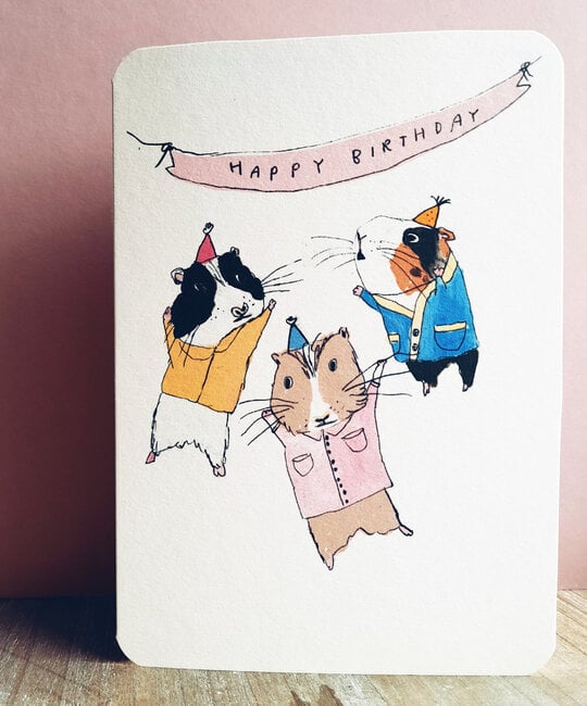 LASGCBI0014 - Guinea Pig Party Birthday Card