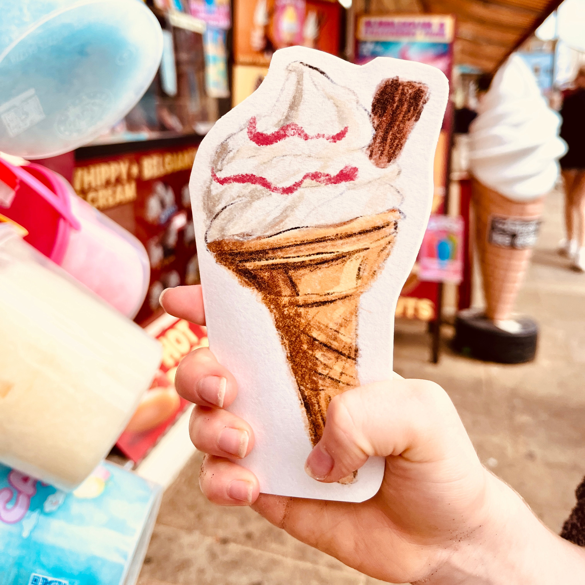 LASGCBL0003 - Ice Cream Cone Die-Cut Blank Card