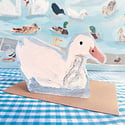 LASGCBL0002 - Swimming Duck Die-Cut Blank Card