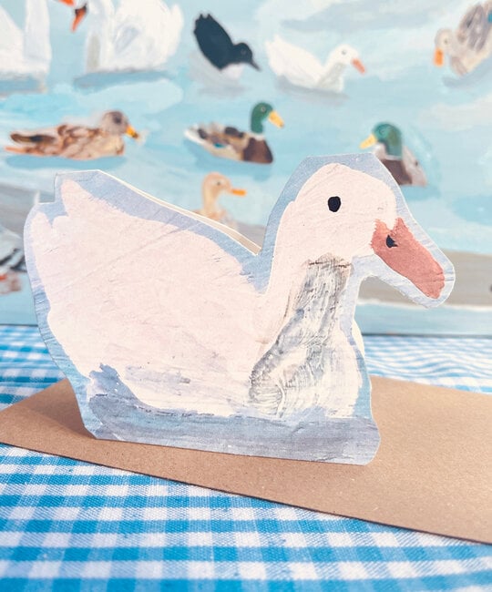 LASGCBL0002 - Swimming Duck Die-Cut Blank Card