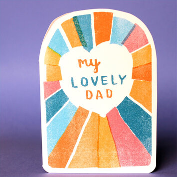 LASGCFD0003 - Lovely Dad Rainbow Father's Day Card