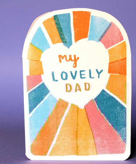 LASGCFD0003 - Lovely Dad Rainbow Father's Day Card