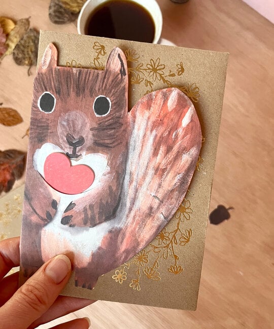 LASGCLO0001 - Squirrel Die-Cut Card