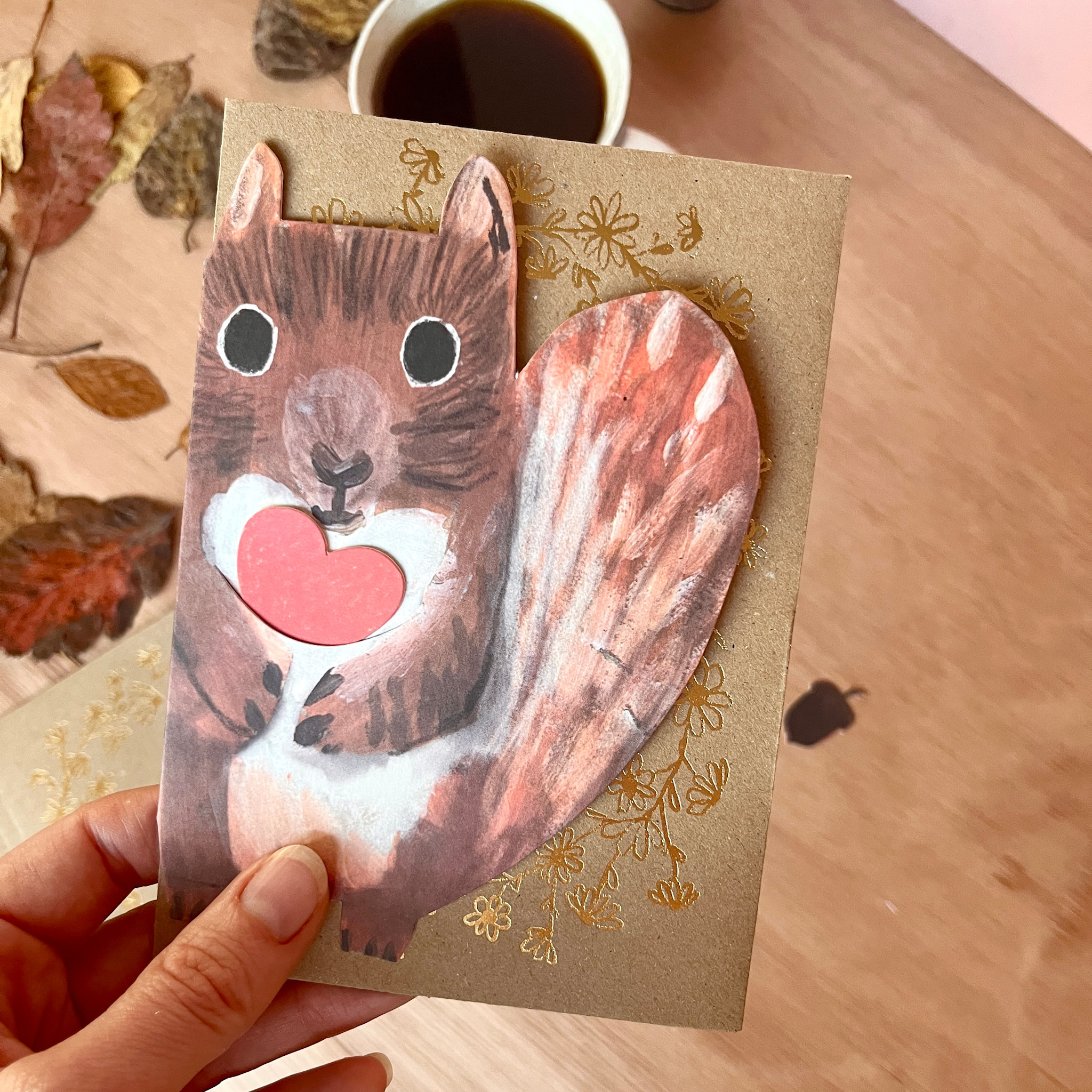 LASGCLO0001 - Squirrel Die-Cut Card