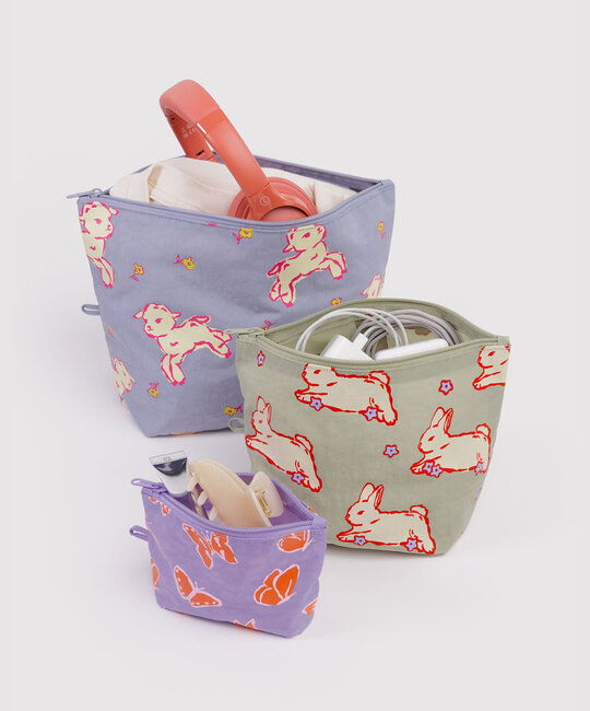Baggu - BA BA BAG - Go Pouch Set, Spring Animals