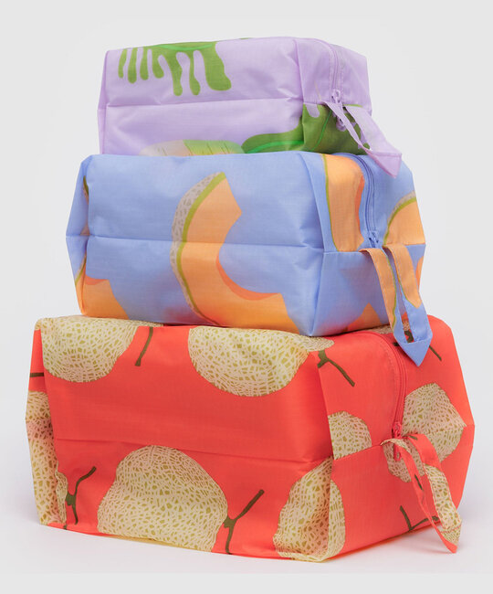 Baggu - BA BA BAG - 3D Zip Pouch Set, Japanese Produce