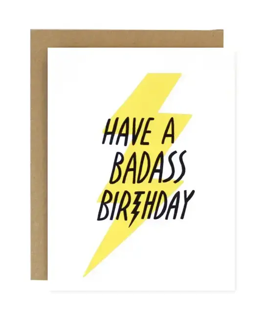 Worthwhile Paper - WOP WOPGCBI0017 - Badass Birthday Card