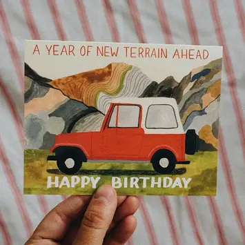 Small Adventure - SMA SMAGCBI0023 - Year of New Terrain Car Birthday Card