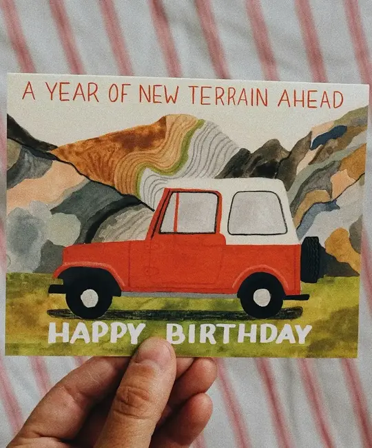 Small Adventure - SMA SMAGCBI0023 - Year of New Terrain Car Birthday Card