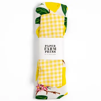 Paper Farm Press - PFP PFP HGKL - Lemon Grove Reusable Fabric Bowl Cover Set of 2