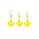 Glad & Young Studio - GYS GYS ACKC - Flower Leather Bag Charm Key Chain, Yellow
