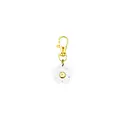 Glad & Young Studio - GYS GYS ACKC - Flower Leather Bag Charm Key Chain, White
