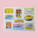 Christina Hu - CHH CHH PRSM - Tinned Fish Risograph Print, 8.5" x 11"