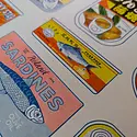 Christina Hu - CHH CHH PRSM - Tinned Fish Risograph Print, 8.5" x 11"