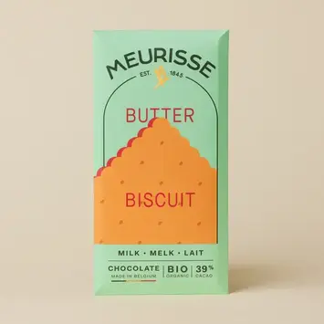 Meurisse Chocolate - MC MC FAD - Butter Biscuit Milk Chocolate Bar