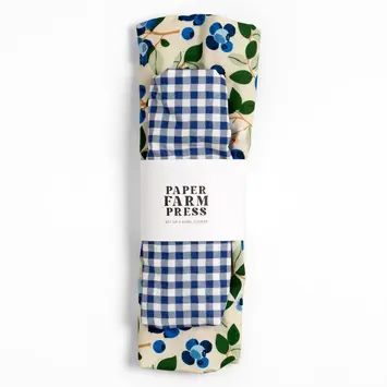 Paper Farm Press - PFP PFP HGKL - Blueberry Field Reusable Fabric Bowl Cover Set of 2