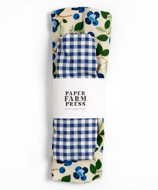 Paper Farm Press - PFP PFP HGKL - Blueberry Field Reusable Fabric Bowl Cover Set of 2