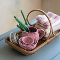 Creative Co-Op - CCO CCO GO - Flower & Vegetable Gathering Basket, Hand-Woven Rattan