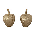 Creative Co-Op - CCO CCO HG - Gold Finished Strawberry Shaped Salt & Pepper Shaker Set of 2