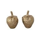 Creative Co-Op - CCO CCO HG - Gold Finished Strawberry Shaped Salt & Pepper Shaker Set of 2