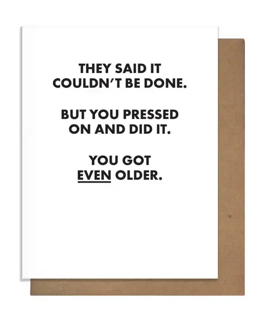 The Matt Butler (Pretty Alright Goods)  - TMB TMBGCBI - Couldn't Be Done Birthday Card