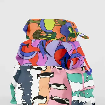 Baggu - BA BA BAG - 3D Zip Pouch Set, Vacation Animals