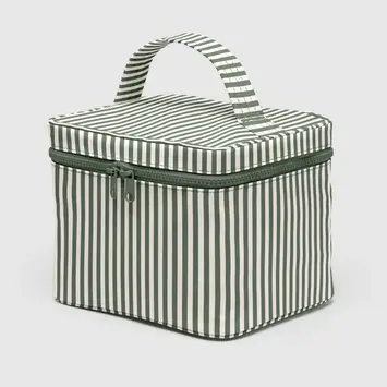 Baggu - BA BA BAG - Large Cosmetic Case, Sage Stripe