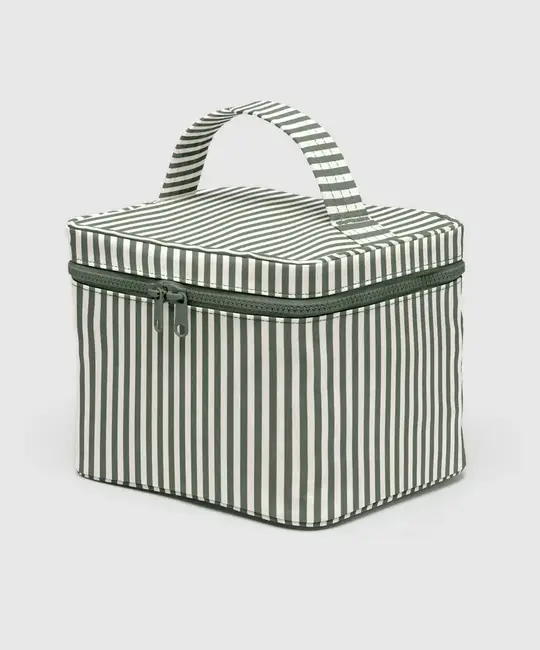 Baggu - BA BA BAG - Large Cosmetic Case, Sage Stripe
