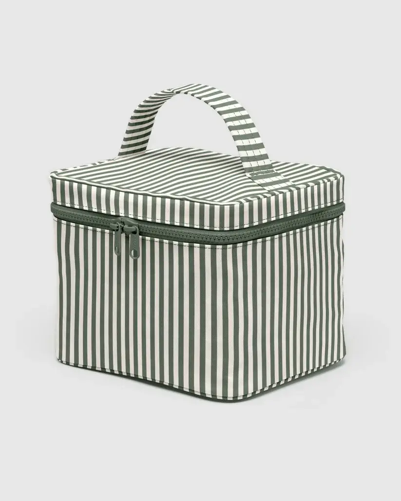Baggu - BA BA BAG - Large Cosmetic Case, Sage Stripe