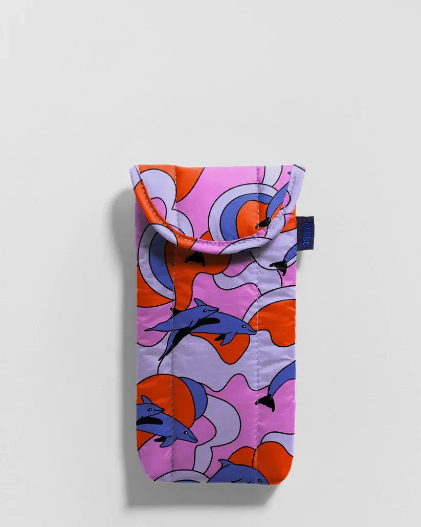 Baggu - BA BA AC - Puffy Glasses Sleeve, Dolphins