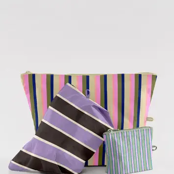 Baggu - BA BA BAG - Go Pouch Set, Candy Shop Stripes