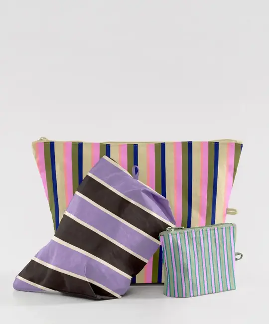 Baggu - BA BA BAG - Go Pouch Set, Candy Shop Stripes