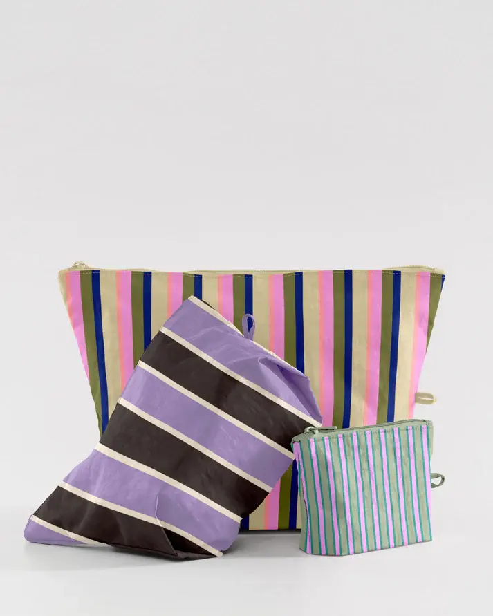 Baggu - BA BA BAG - Go Pouch Set, Candy Shop Stripes