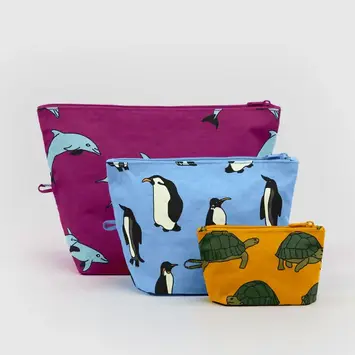 Baggu - BA BA BAG - Go Pouch Set, Vacation Animals