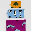 Baggu - BA BA BAG - Flat Pouch Set, Vacation Animals