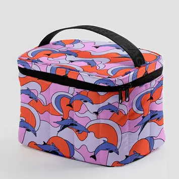 Baggu - BA BA HG - Puffy Lunch Cooler Bag, Dolphins