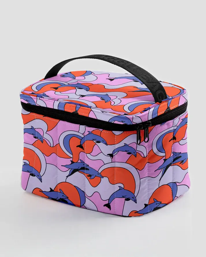 Baggu - BA BA HG - Puffy Lunch Cooler Bag, Dolphins