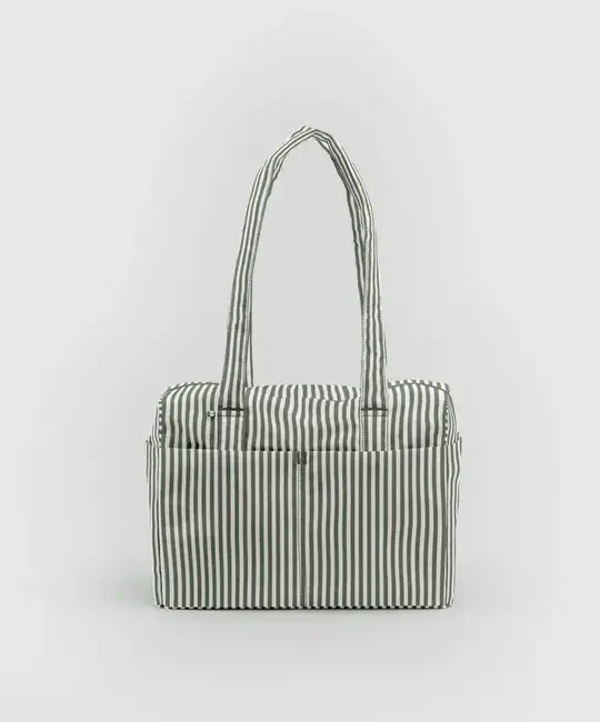Baggu - BA BA BAG - Everyday Cloud Carry-On Bag, Sage Stripe