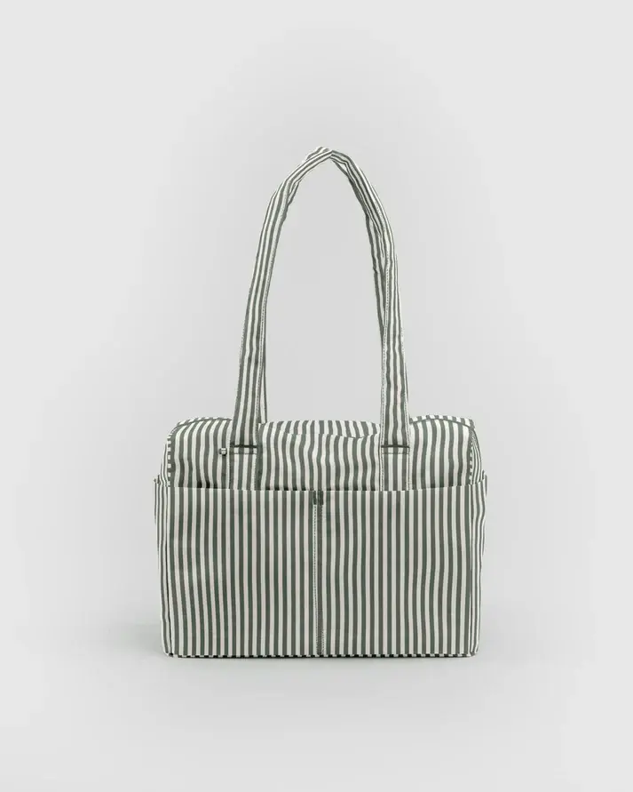 Baggu - BA BA BAG - Everyday Cloud Carry-On Bag, Sage Stripe