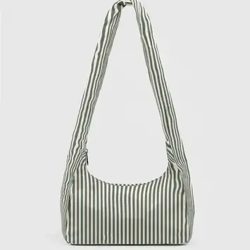 Baggu - BA BA BAG - Nylon Meringue Bag, Sage Stripe