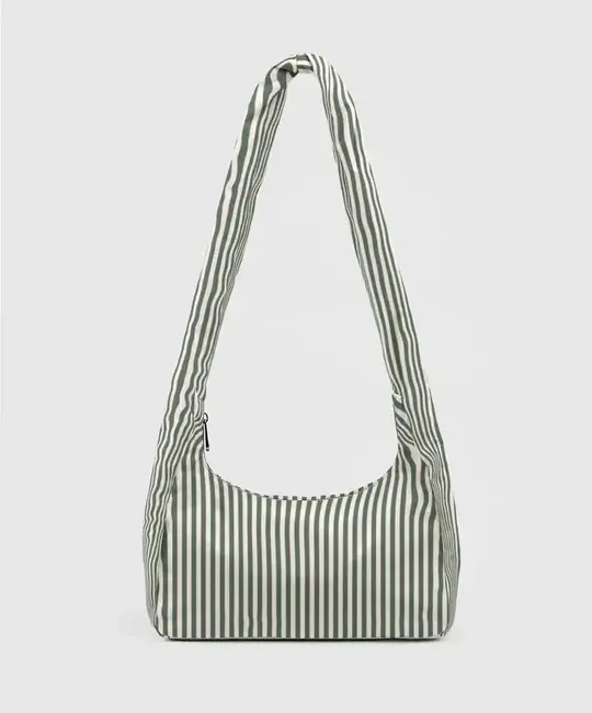 Baggu - BA BA BAG - Nylon Meringue Bag, Sage Stripe