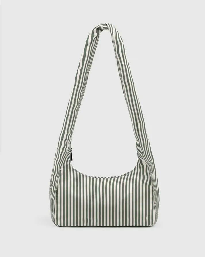 Baggu - BA BA BAG - Nylon Meringue Bag, Sage Stripe